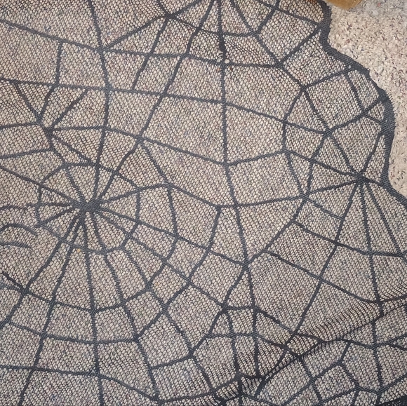 Vintage Black,Round spiderweb lace tablecloth - Picture 2 of 3